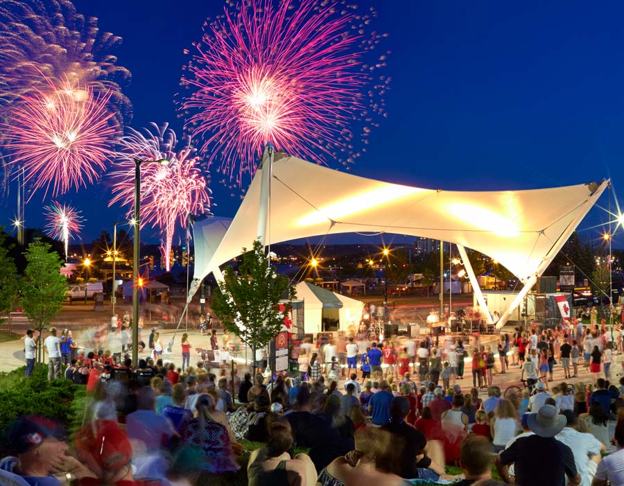 meridian place during the Canada Day fireworks